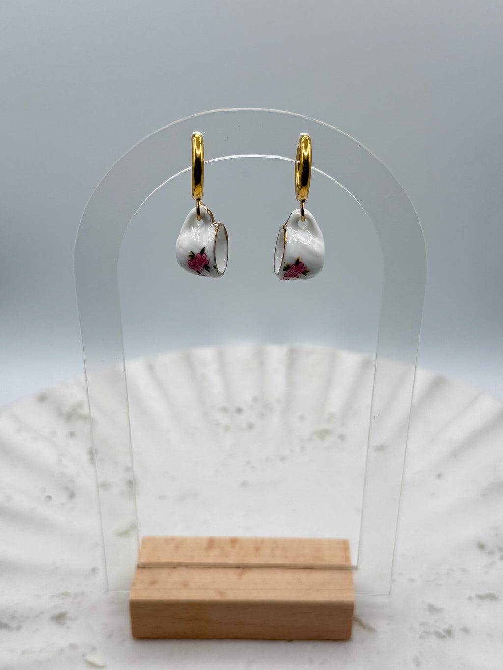 Little Tea Cup Hoops
