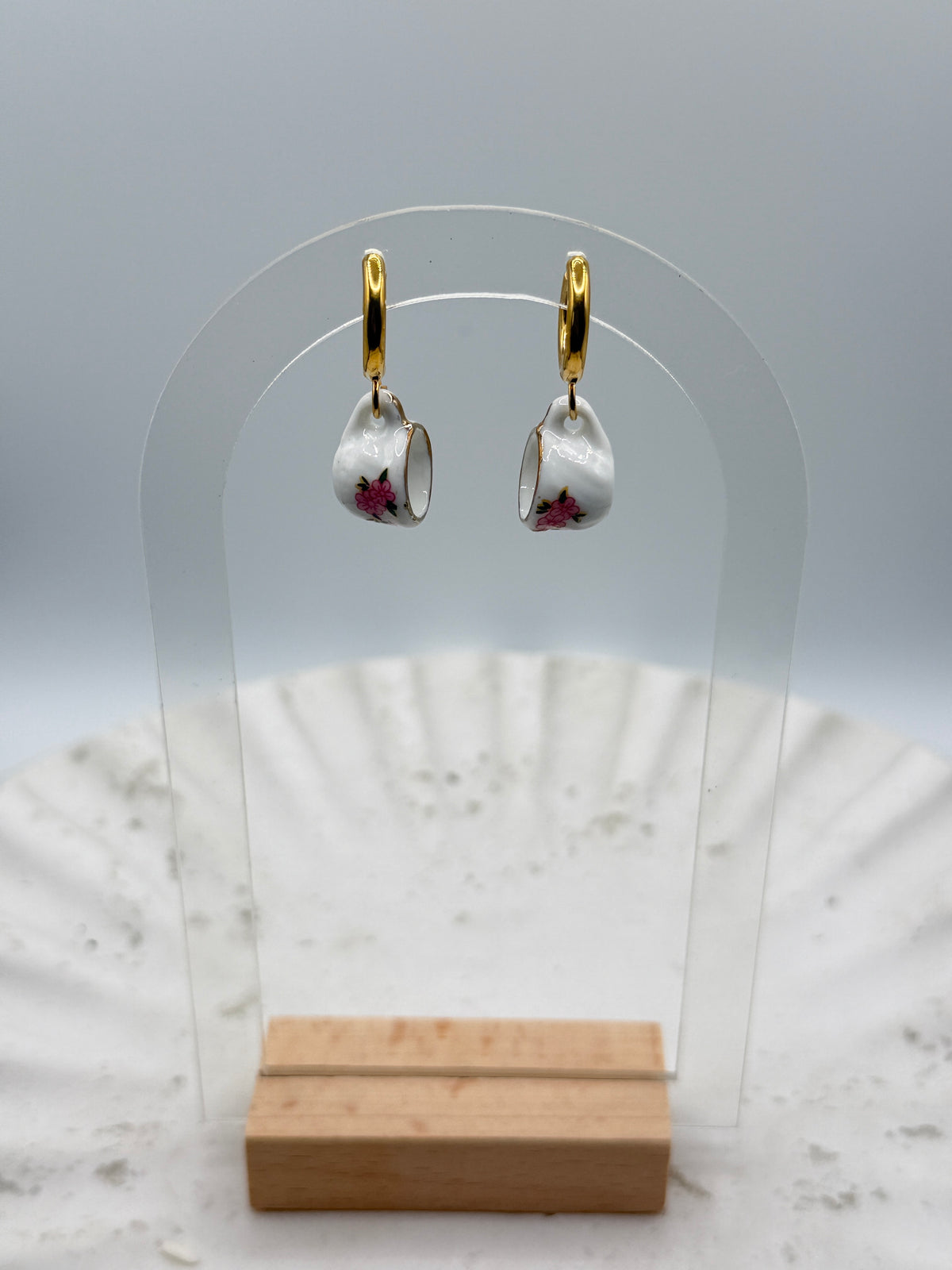 Little Tea Cup Hoops